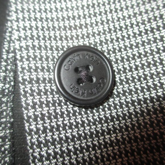 Calvin Klein Women's Houndstooth Peak Lapel Blazer Plus Size 14W Gray $179 nwt - Picture 9 of 15